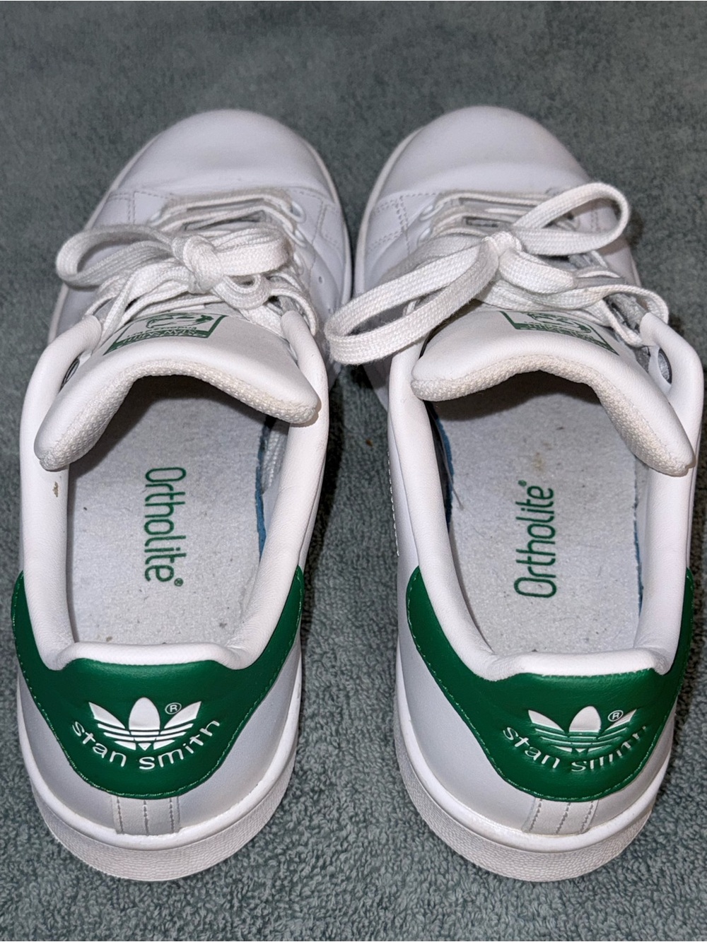 Adidas Stan Smith White Leather Sneakers Women’s Size 6.5 - Picture 4 of 6